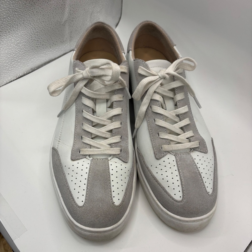 BYLT Premium Basics Retroday Mens White Leather Grey Suede Sneakers Size 10
